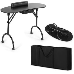 现代简约单人美甲桌可携带移动修甲桌折叠式美甲台