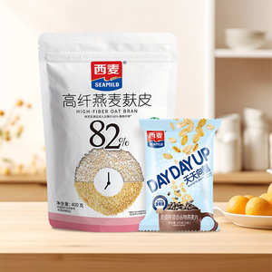 西麦燕麦麸皮400g*1袋低Gi无添加蔗糖高膳食纤维早餐健身食品