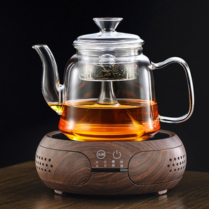 加厚大容量玻璃蒸汽煮茶器套装家用电陶炉抽水茶壶茶具茶炉烧水壶
