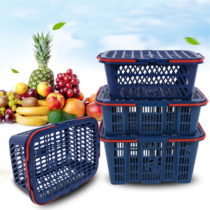 5斤杨梅篮水果篮塑料镂空手提长方形带盖鸡蛋草莓果蔬家用筐果篮