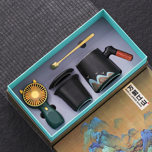 马克杯陶瓷带盖勺手持小风扇雨伞太阳伞纪念开业活动伴手礼品礼盒