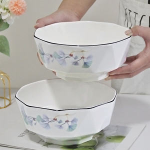 2只18.8家用汤碗2024新款高级感汤面碗大号创意陶瓷餐具大碗套装