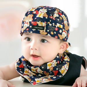 婴儿帽子秋冬3男女童宝宝新生儿头巾海盗帽儿童6一12个月潮1-2岁