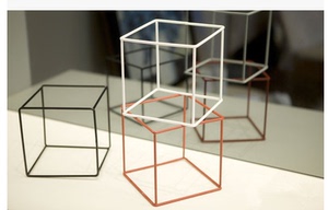 家居几何框架摆件创意铁艺正方形方形体摆件方体框架家居软装配饰