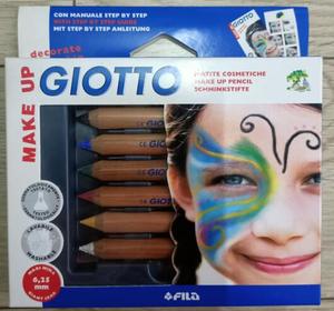 意大利GIOTTO人体人脸彩绘可水洗彩笔油画棒涂鸦万圣节
