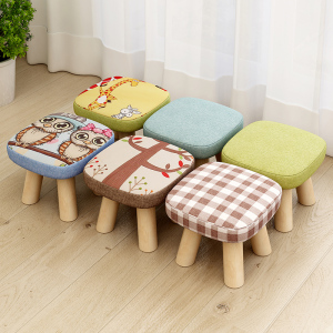 实木小凳子家用儿童宝宝矮凳沙发换鞋凳创意网红椅子可爱卡通板凳