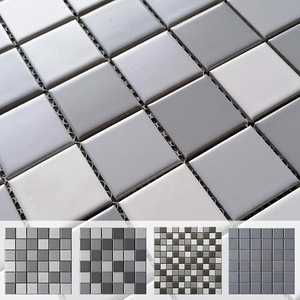灰色陶瓷马赛克瓷砖北欧美式现代 水泥砖卫生间厨房墙砖地砖