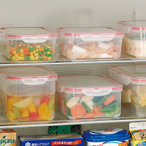 日本进口冰箱微波炉保鲜盒卡扣密封饭盒露营便当盒水果食品盒餐盒