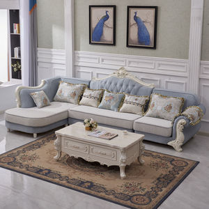 欧式布艺沙发组合客厅贵妃整装大气小奢华小户型现代简约简欧沙发