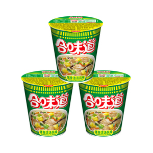 NISSIN/日清方便面合味道猪骨浓汤风味学生零食夜宵泡面77g×3杯