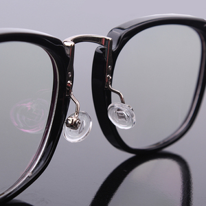 锁式眼镜鼻托通用拧螺丝硅胶软透明防滑鼻垫近视墨镜圆形椭圆托叶