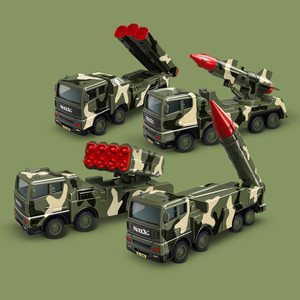 惯性军事系列导弹车火箭弹发射车模型儿童宝宝男孩玩具六一礼物