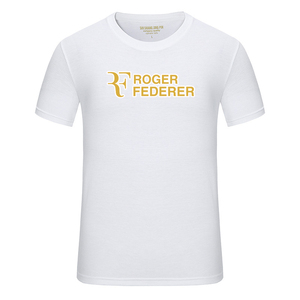 费德勒网球服男女款纯棉T恤短袖周边圆领休闲运动球衣训练服球迷