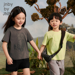 江南布衣童装夏短袖T恤小熊图案可爱休闲男女童儿童jnbybyjnby