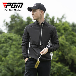 PGM 高尔夫外套男士拼色立领衣服 男装防风防雨golf运动上衣