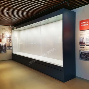 上海展厅博物馆展示柜金属定制恒温恒湿展品收藏精品玻璃展柜货柜