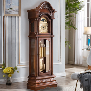 德国赫姆勒落地钟客厅中式复古欧式座钟老式北极星坐钟立式摆钟表