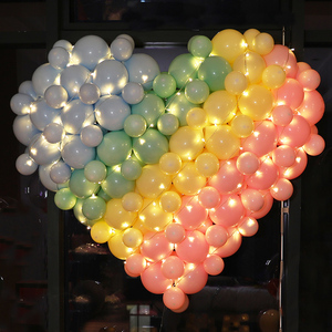 ins渐变色3D立体爱心气球月亮店铺求婚告白生日创意婚房装饰布置