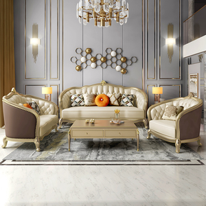 美式实木沙发123组合欧式客厅头层牛皮高档别墅真皮奢华简欧家具