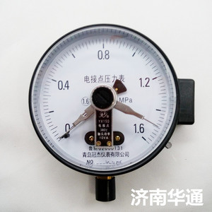青岛冠杰电接点压力表YX-150 0.6 1 1.6 2.5MPa电接点真空表水表
