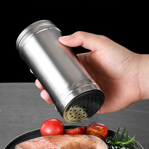 不锈钢撒料罐厨房调味瓶胡椒粉罐孜然大小烧烤调料瓶奶茶工具商用