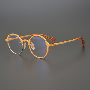 尖货 颜色美惨了 日本原创设计师纯钛眼镜框 超个性镜架配近视女