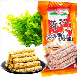 重庆特产荷花牌芝麻杆230g袋装手工麻糖棍棒状麦芽糖休闲小吃零食