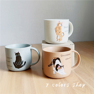 日本进口可爱猫咪釉下彩陶瓷马克杯家用水杯咖啡杯奶杯生日礼物