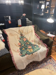 【新年礼物】四季通用松鼠松树床头毯铺椅子铺沙发毯个性多用途毯