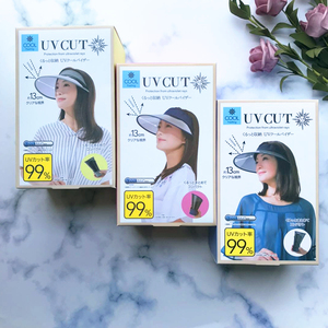 现货日本本土防紫外线UV CUT/UV HAT 99%可折叠遮阳/防晒/露头帽