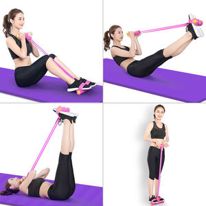 四股脚蹬拉力器仰卧起坐肚子练腹肌健身器材瑜伽健身腰腹训练器