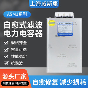 上海威斯康抗谐波自愈式电力并联补偿滤波电容器ASMJ0.45-30-3 20