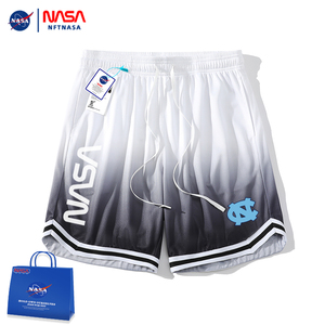 NFT NASA联名北卡美式篮球短裤夏季男渐变运动篮球裤大码五分裤子