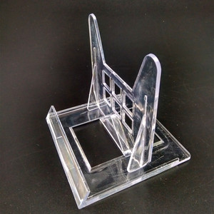 厂家直销可调节塑料支架 透明有机玻璃样品展示架 陶瓷盘盘子支架