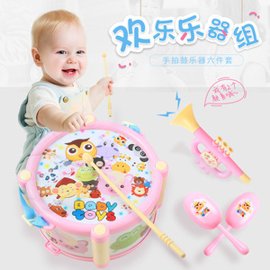 米米星儿童拍拍鼓小孩手拍鼓乐器宝宝早教玩具打击乐器0-2-3岁
