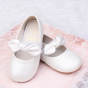 白色皮鞋2-7花童鞋女宝小白鞋粉色女童公主鞋春秋儿童礼服演出鞋4