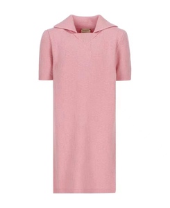 欧洲正品 gucci童装 新款儿童 粉色针织连衣裙