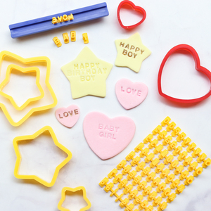 烘焙蛋糕工具 可组合字母数字印模压模 星星爱心翻糖饼干生日切模