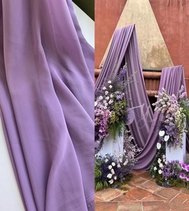 紫色 婚庆布幔 面料 场景布置 垂感 灰紫色 深紫色布料  服装面料