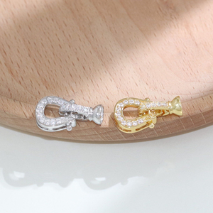 S925纯银马蒂双环连接扣 DIY手工编制珍珠手链项链搭扣饰品扣配件