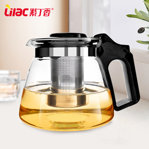 耐热玻璃花红茶壶套装家用茶具茶吧机专用过滤冲水泡茶壶器大单壶