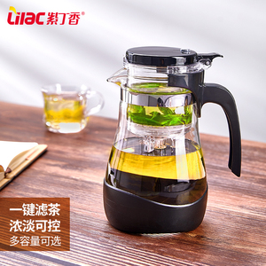 飘逸杯泡茶壶耐热加厚玻璃冲泡器茶具沏茶杯家用茶水分离一键过滤