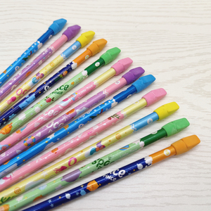 小树苗铅笔小学生儿童书写用HB套装带橡皮头无铅毒椴木原木质铅笔