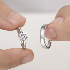 仿真对戒结婚一对婚礼现场用道具情侣戒指男女求婚订婚钻戒婚纱照