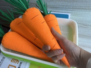 成品不织布大胡萝卜35㎝布艺蔬菜游戏表演舞蹈道具幼儿园儿童玩具