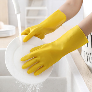 蔓妙牛筋洗碗手套橡胶乳胶手套干活洗衣防水防烫胶皮家务厨房劳保