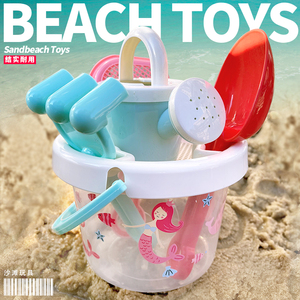 儿童沙滩玩具车套装宝宝铲子海边挖沙玩沙子工具铲子和桶沙漏沙池