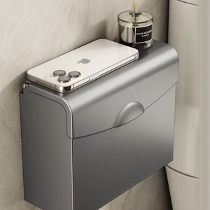 兰可 方形太空铝、不锈钢厕纸盒 纸巾架 手纸盒/卫生纸盒防水纸箱