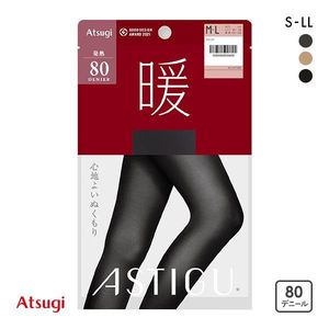 日本厚木ATSUGI丝袜发热保暖防静电微透黑色80D秋冬打底连裤袜女