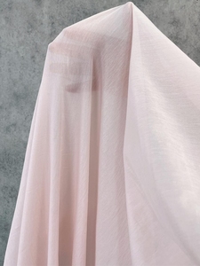 浅粉色 真丝棉天丝麻棉面料 裙打底内衬里衬服装汉服里布料 柔软